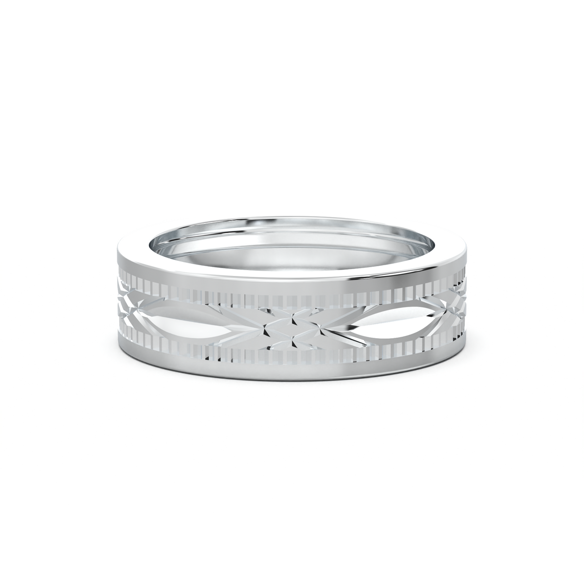 Engraved Geometric Men's Band