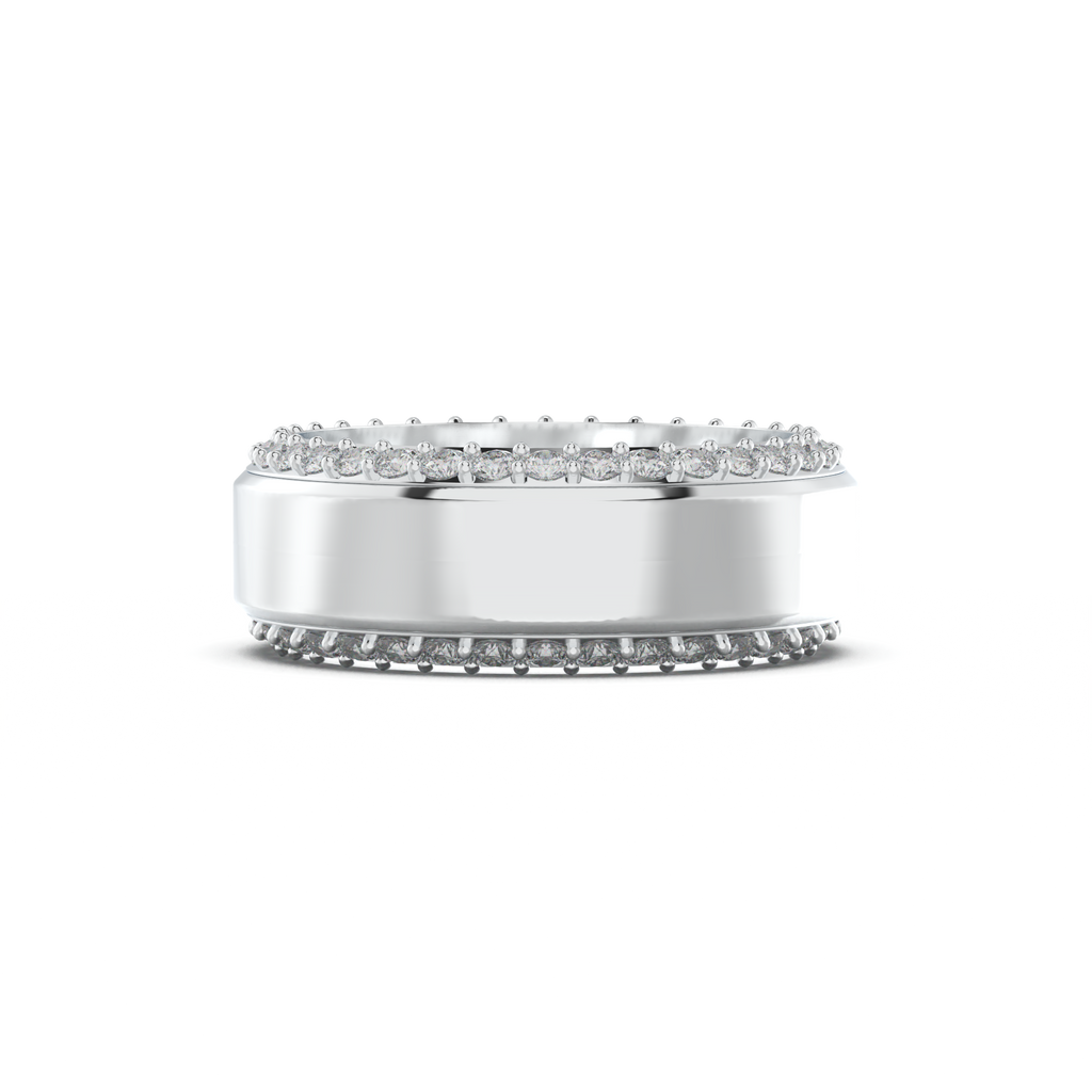 Double Pavé Edge Men's Band