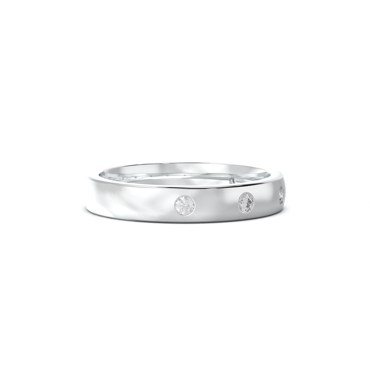 Five-Diamond Flush-Set Men's Band