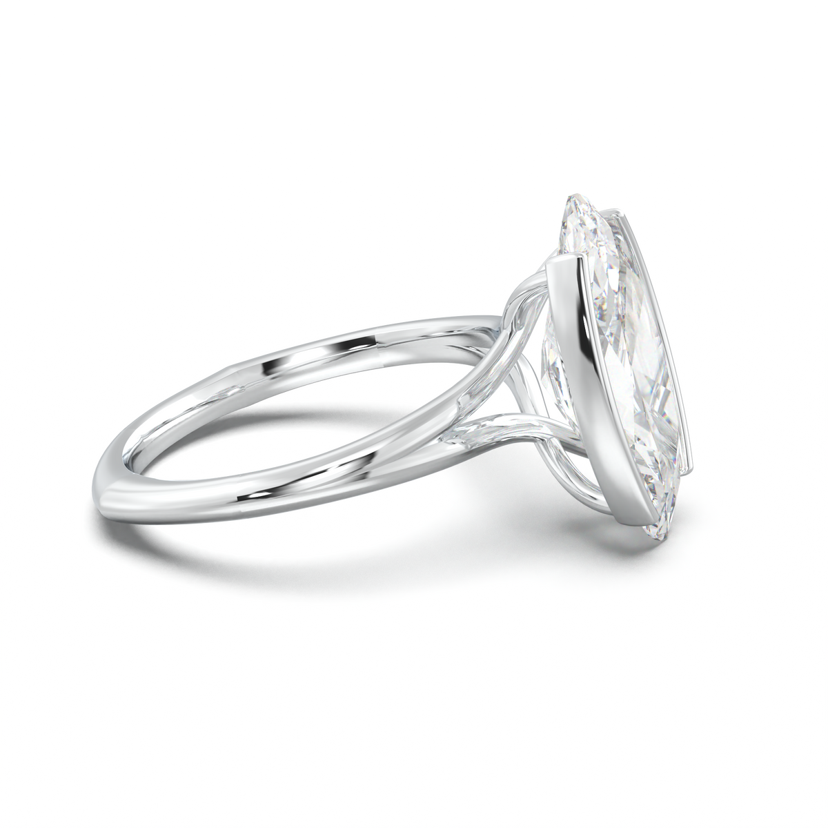 Moval Halo Pavé Engagement Ring