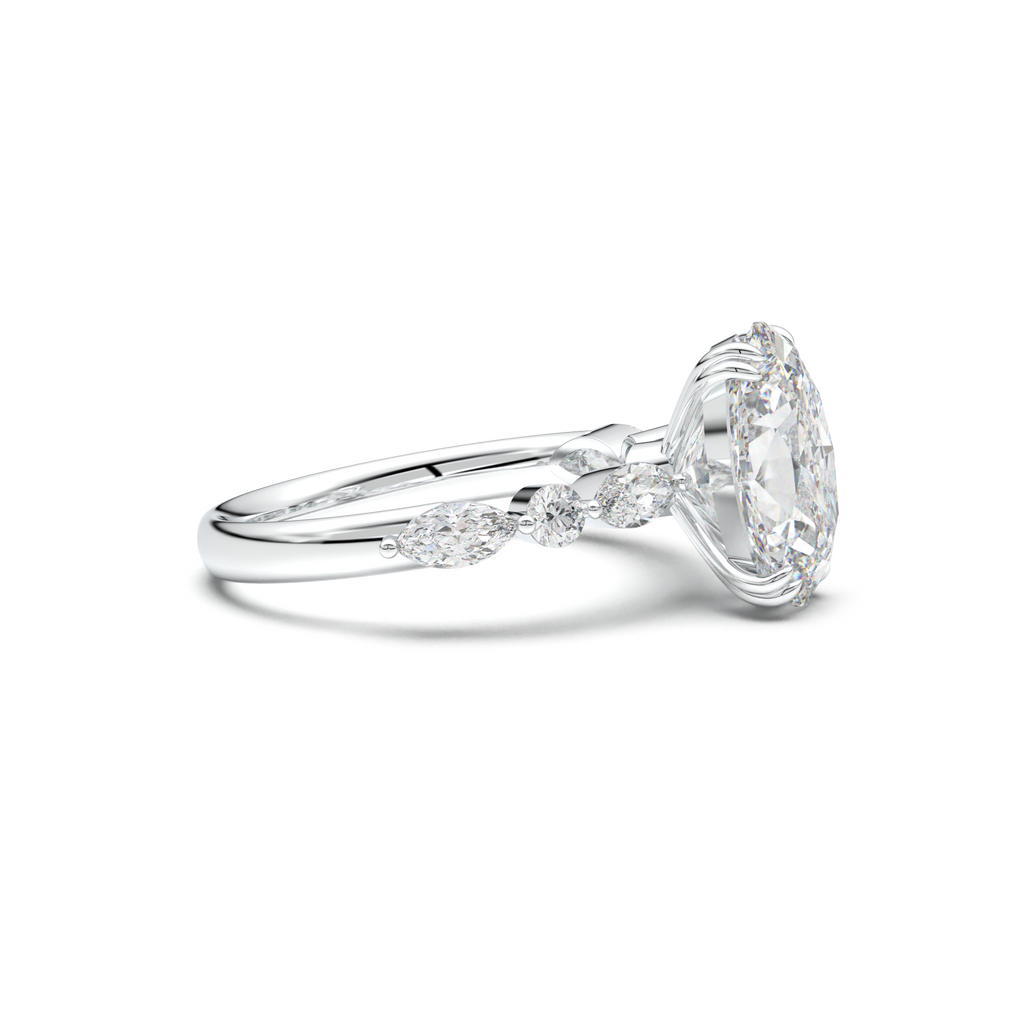 Oval Mixed-Shape Engagement Ring
