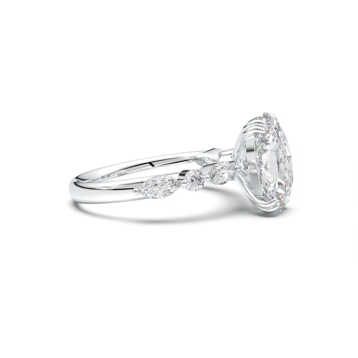 Oval Mixed-Shape Engagement Ring