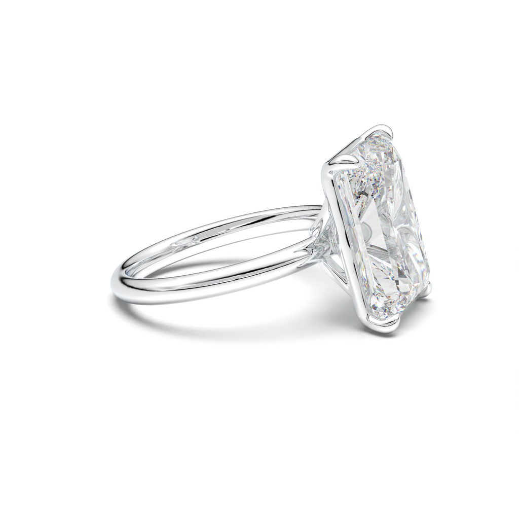 Radiant Solitaire Horseshoe Setting Engagement Ring