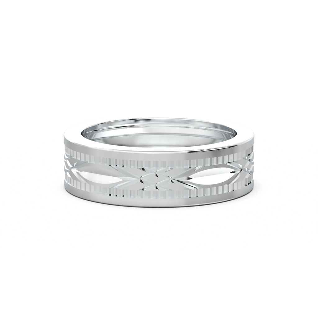 Engraved Geometric Men's Band