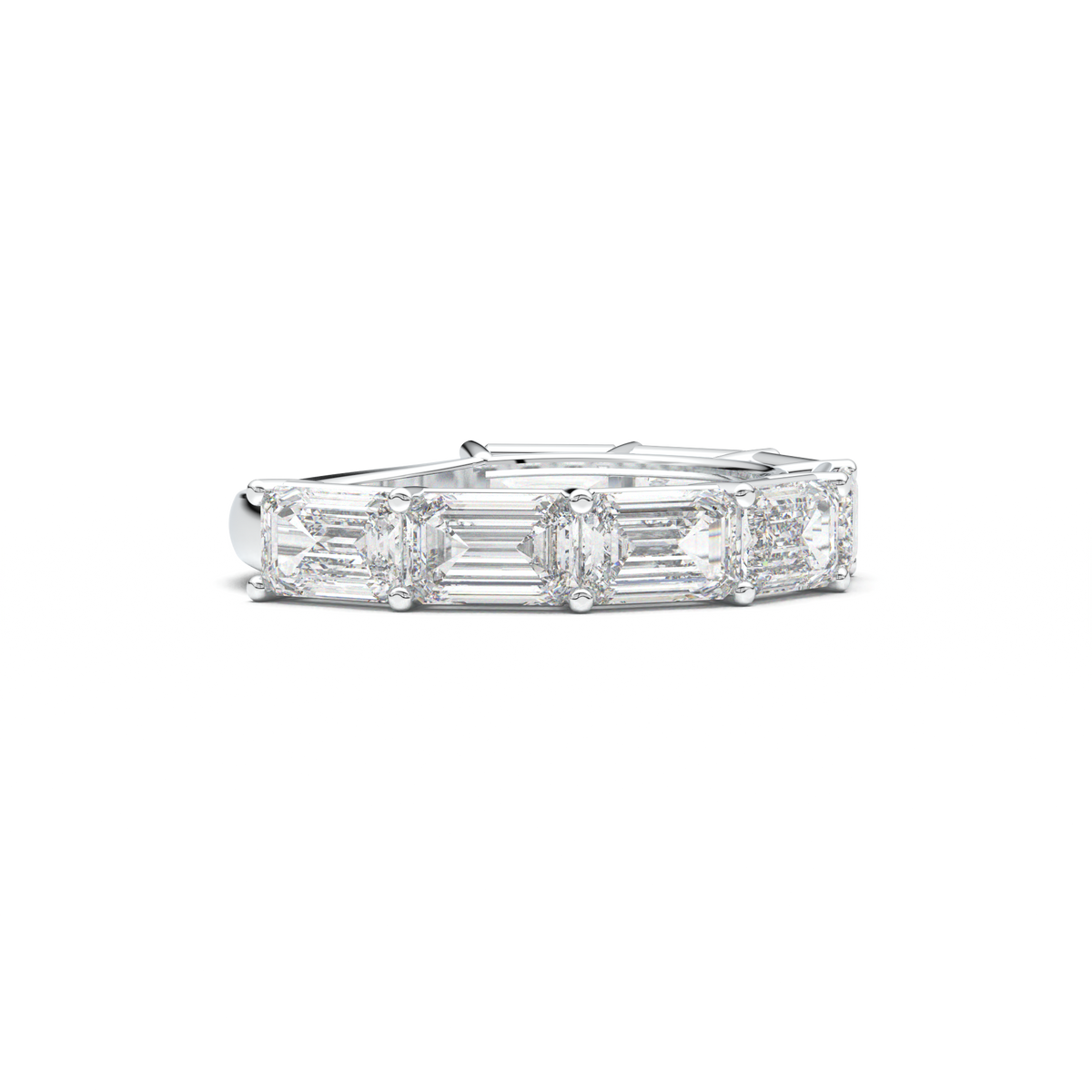 Emerald-Cut Six-Stone Wedding Band
