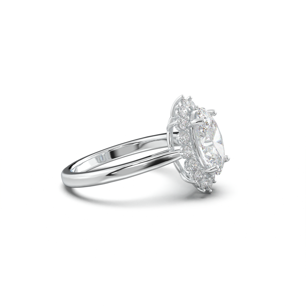 Oval Halo Engagement Ring