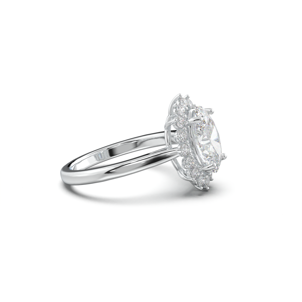 Oval Halo Engagement Ring