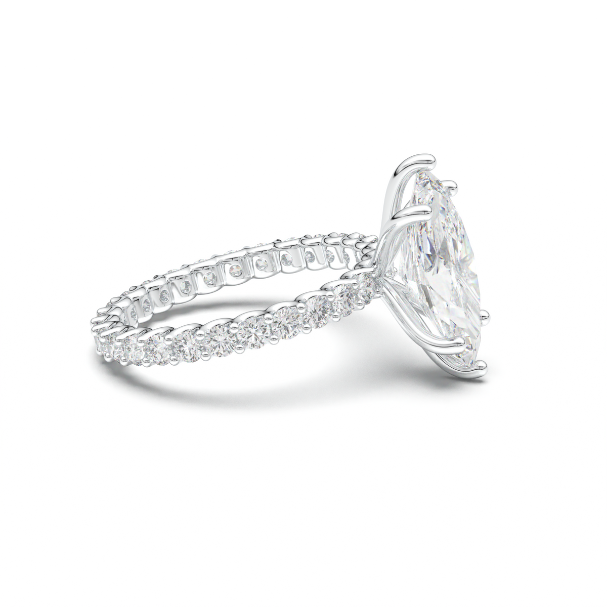 Marquise Pavé Engagement Ring