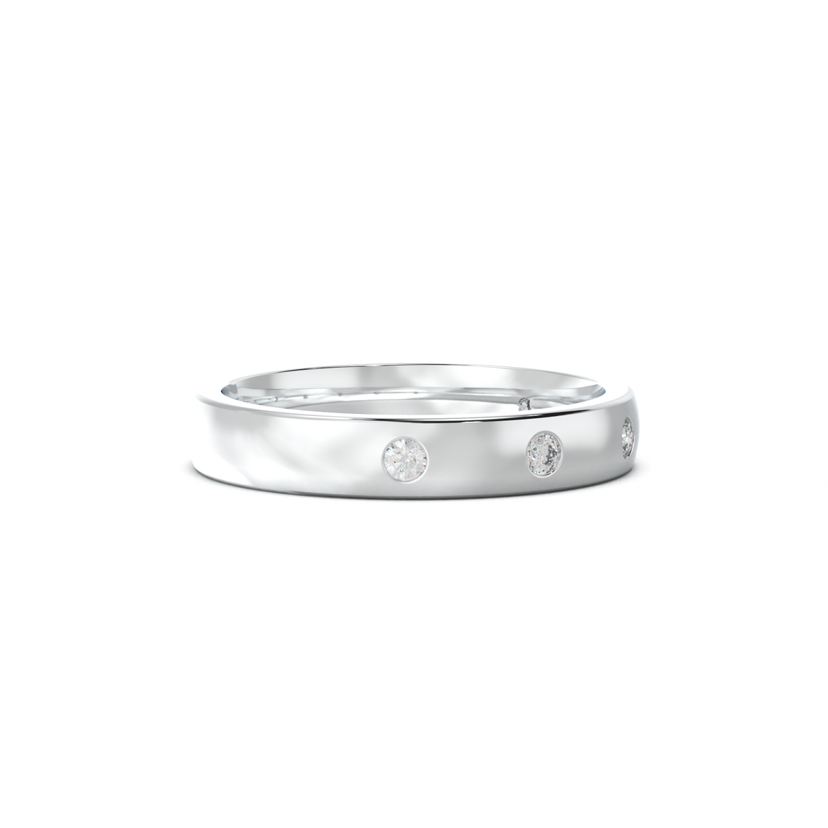 Five-Diamond Flush-Set Men's Band