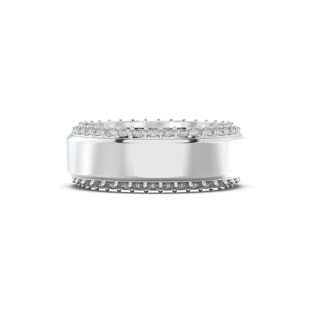 Double Pavé Edge Men's Band