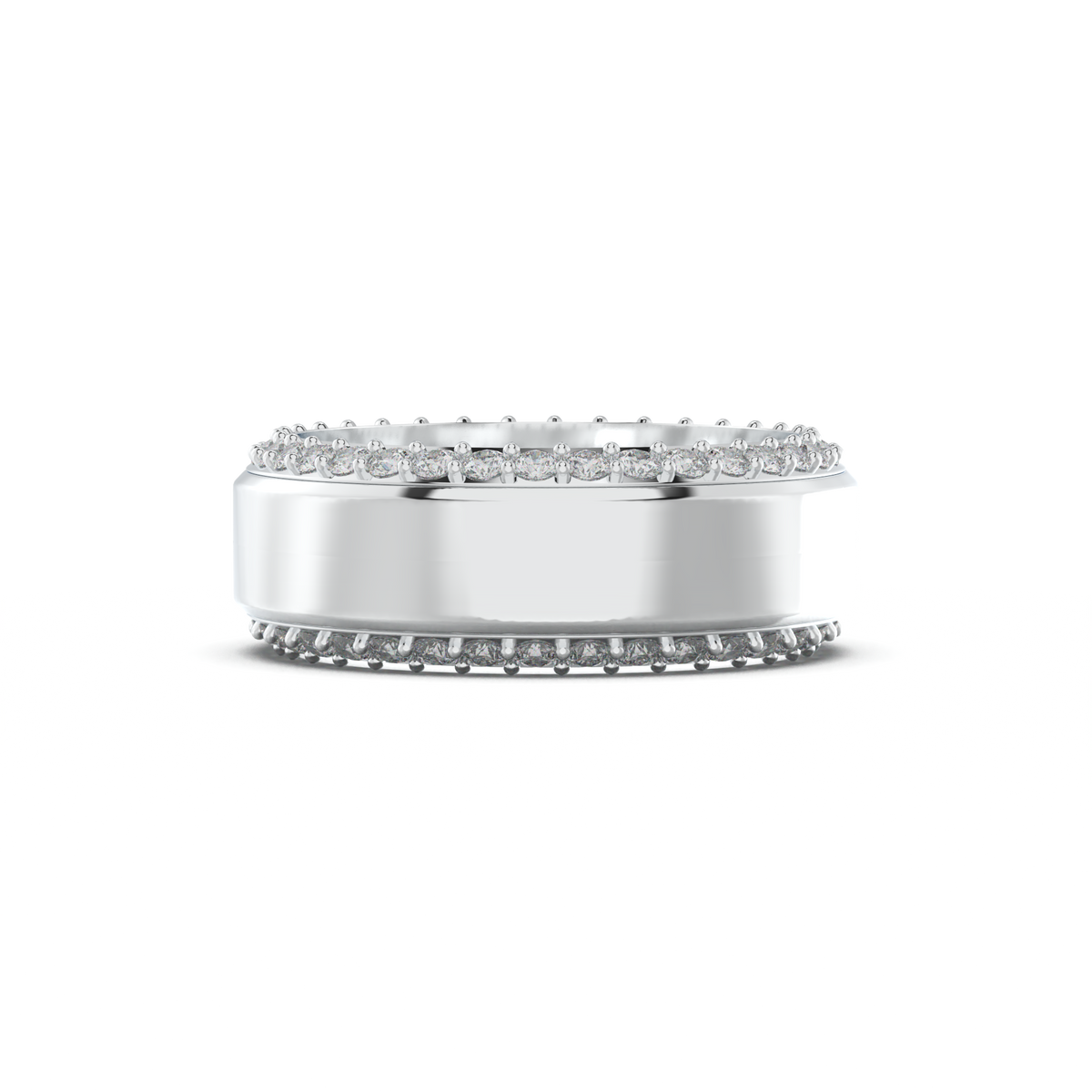 Double Pavé Edge Men's Band