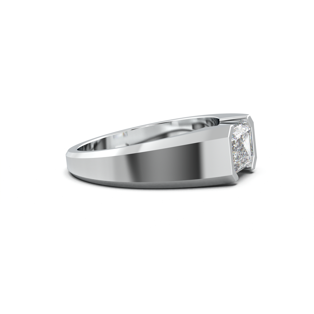 East-West Emerald Men's Ring