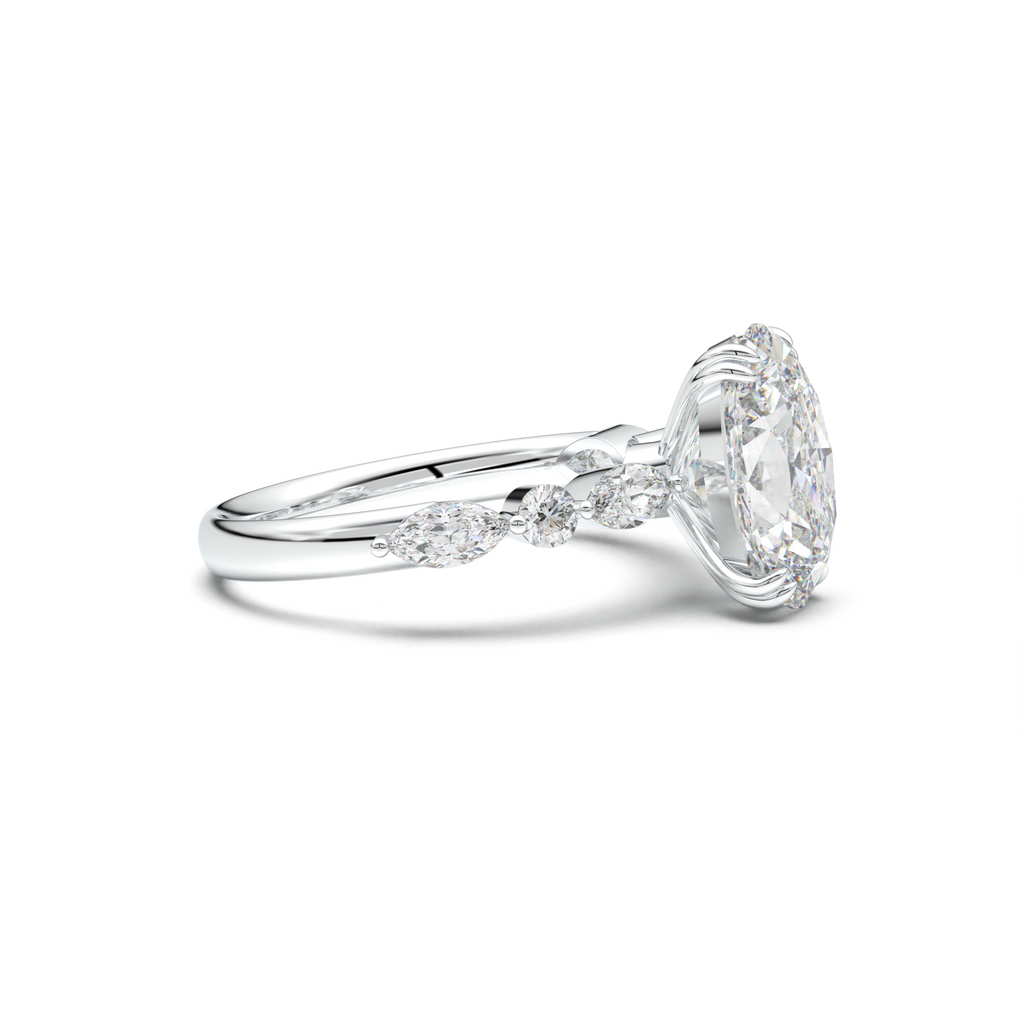 Oval Mixed-Shape Engagement Ring