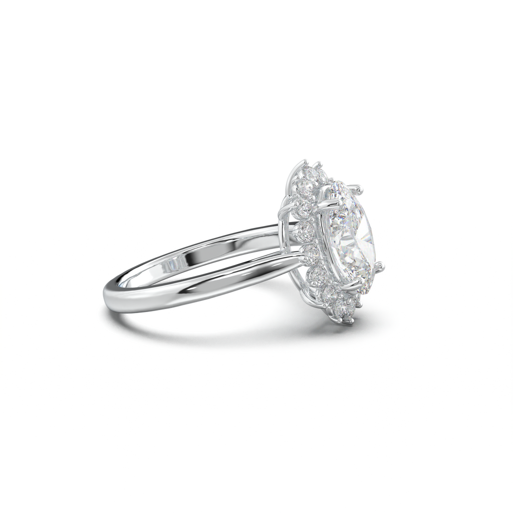 Oval Halo Engagement Ring
