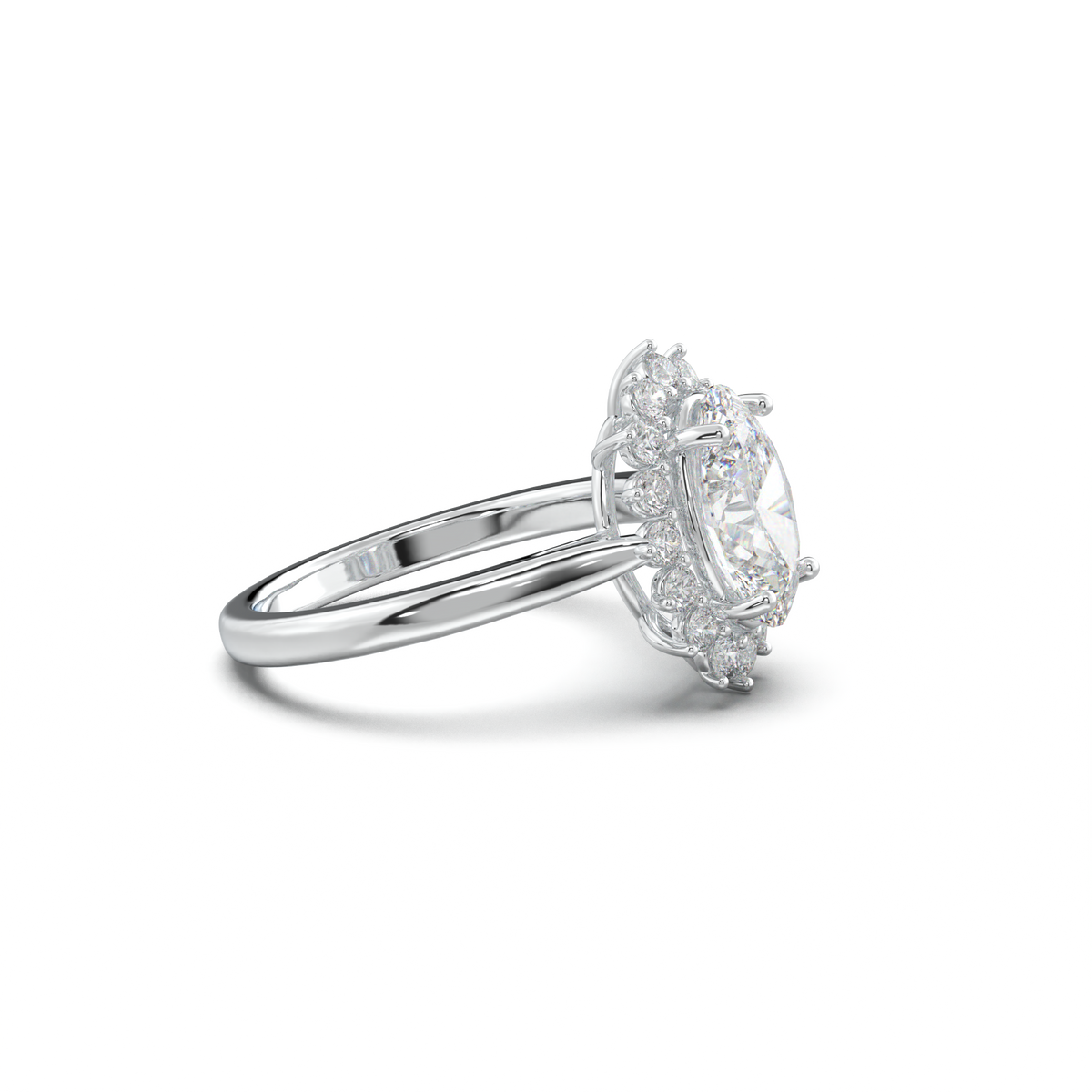 Oval Halo Engagement Ring