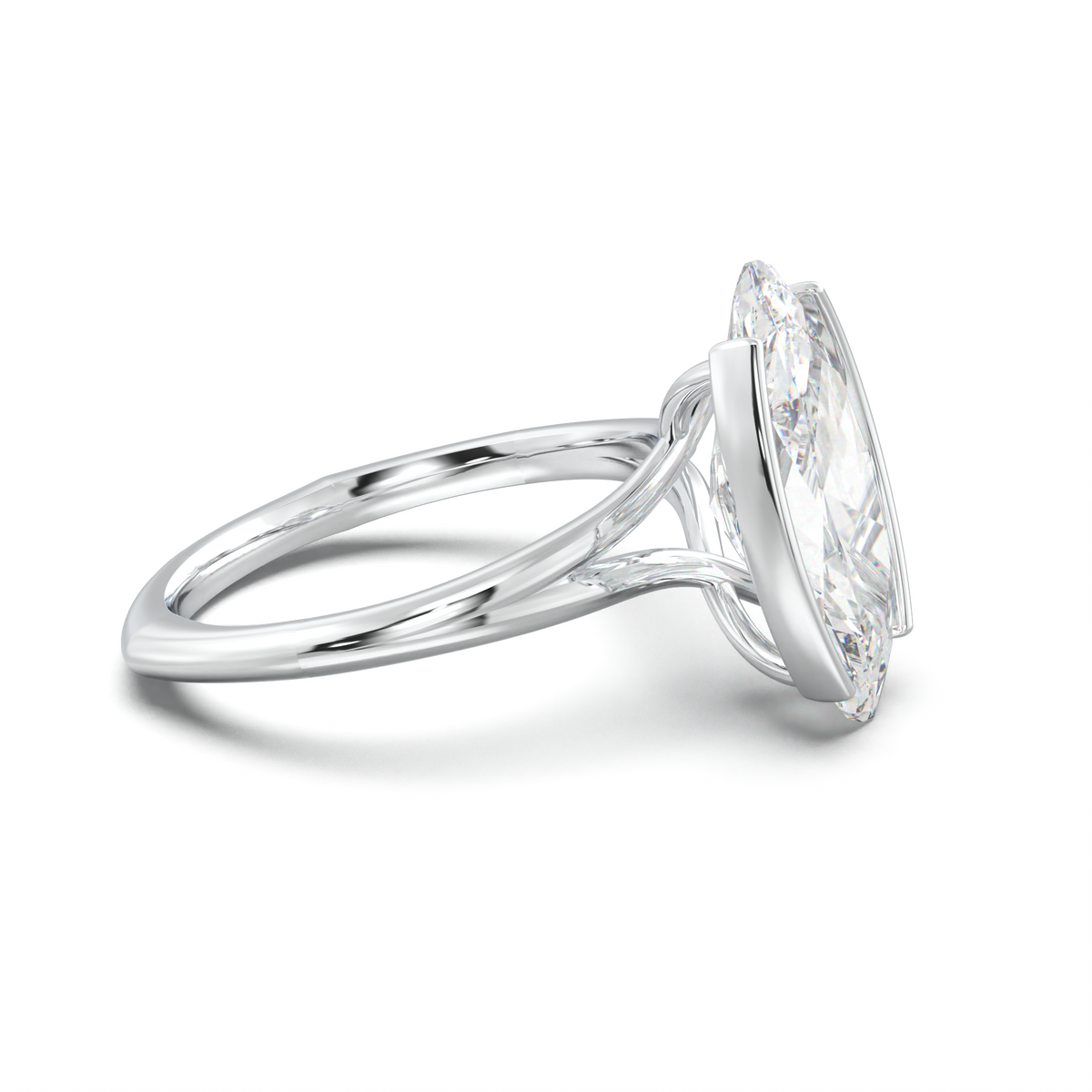 Moval Halo Pavé Engagement Ring