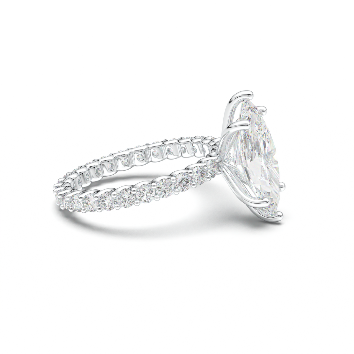 Marquise Pavé Engagement Ring