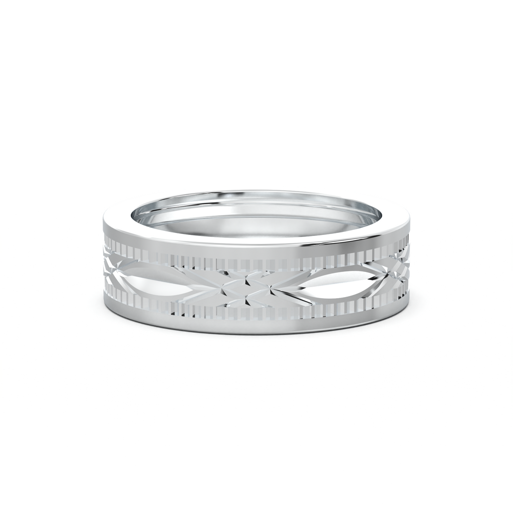 Engraved Geometric Men's Band