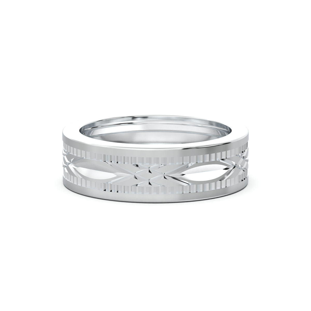 Engraved Geometric Men's Band