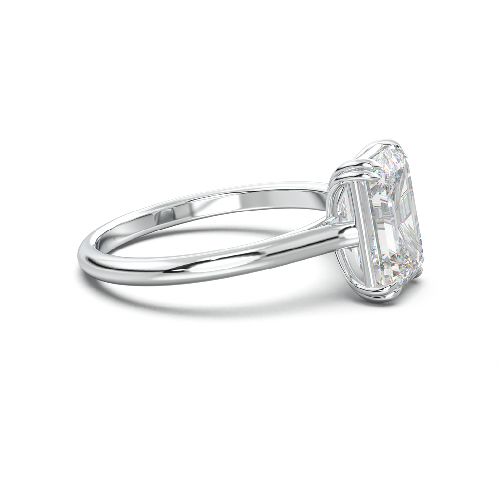 Emerald Solitaire Engagement Ring