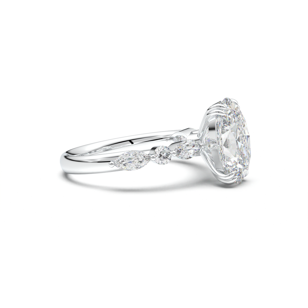 Oval Mixed-Shape Engagement Ring