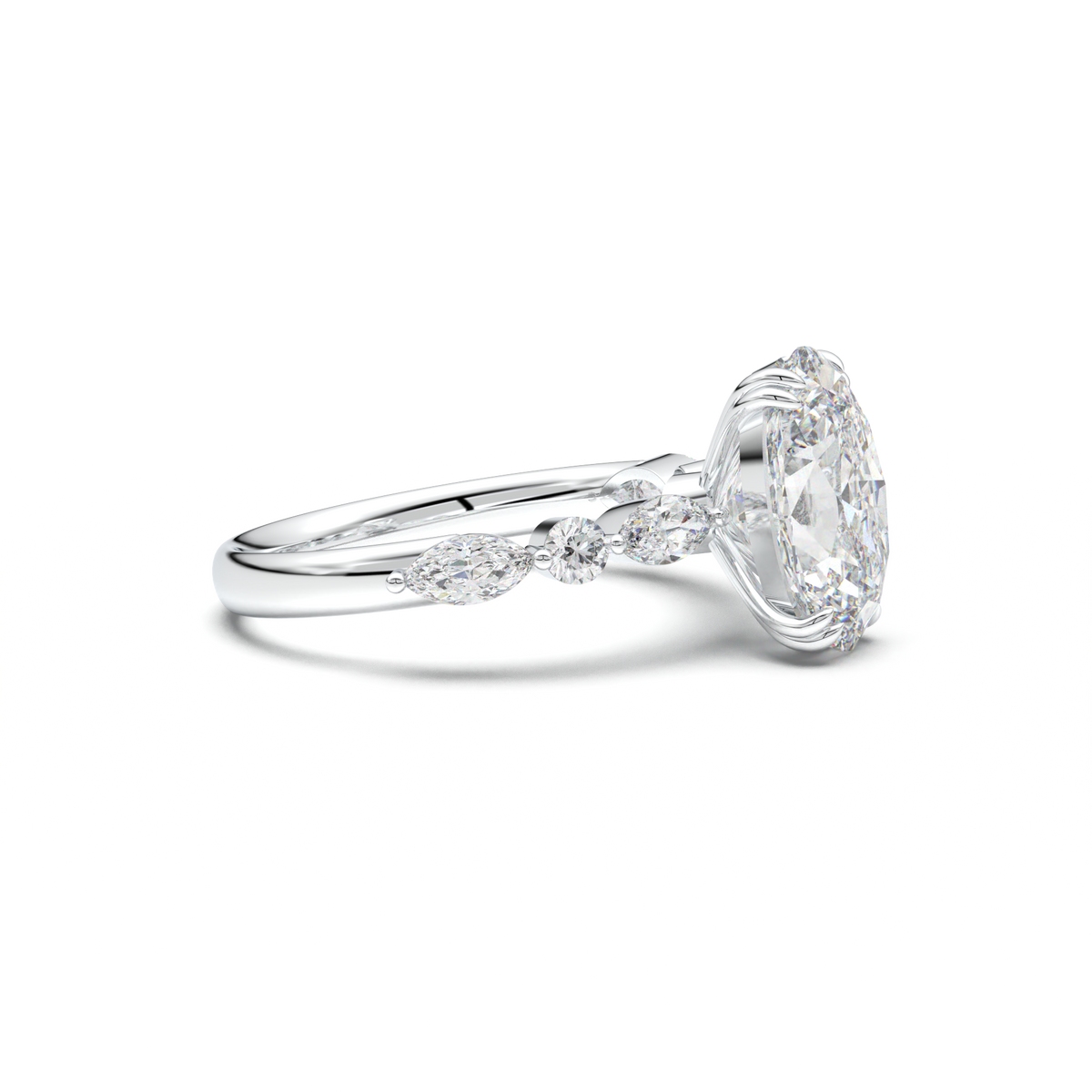 Oval Mixed-Shape Engagement Ring