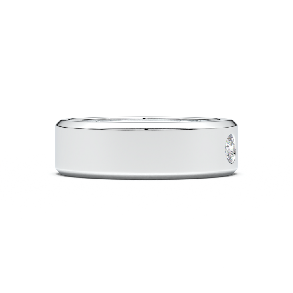 Flush-Set Round Men's Band