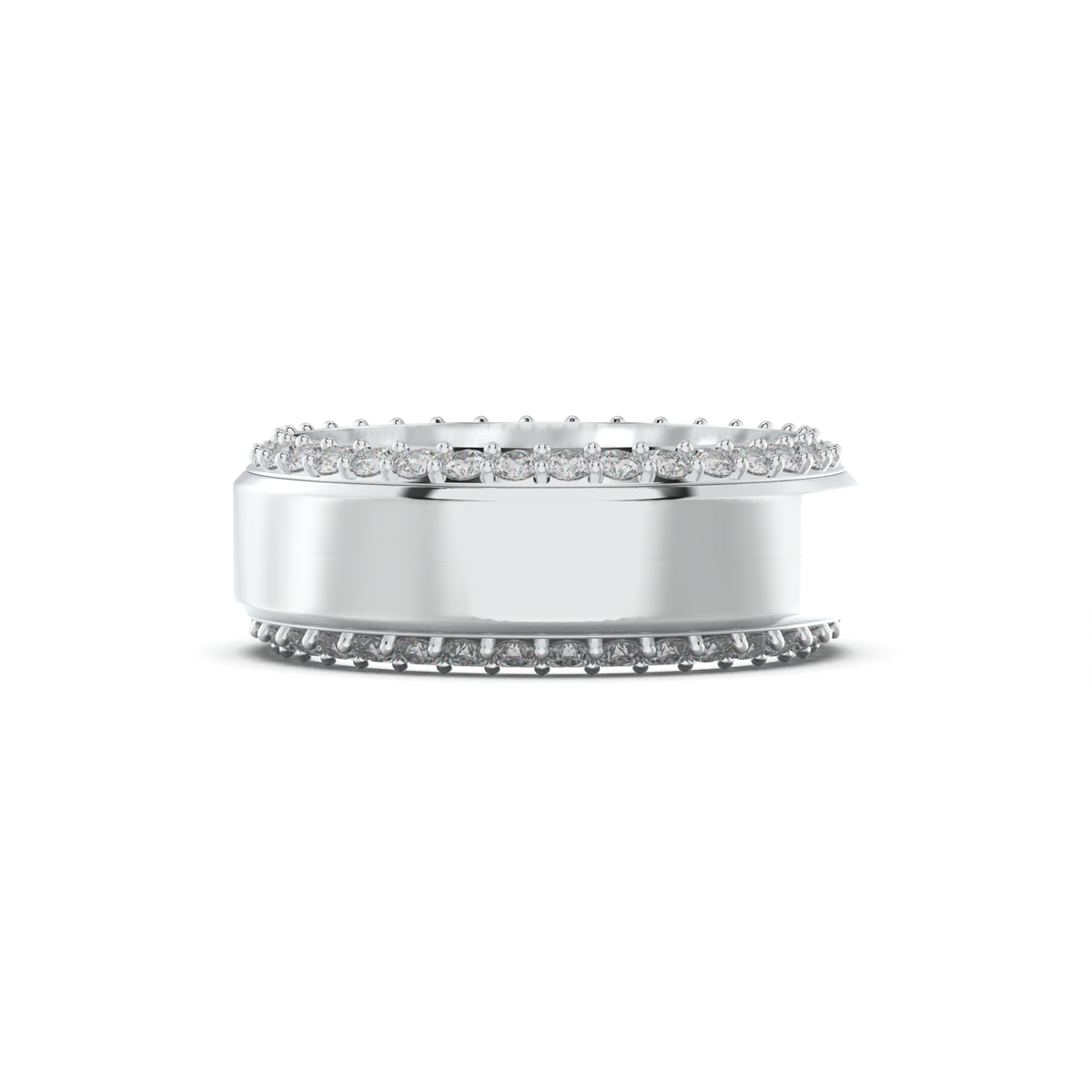 Double Pavé Edge Men's Band