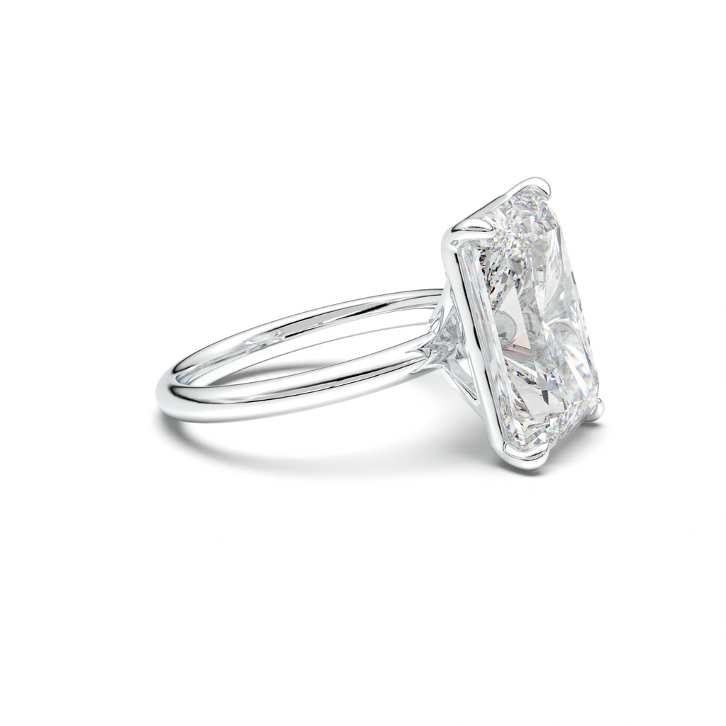 Radiant Solitaire Horseshoe Setting Engagement Ring