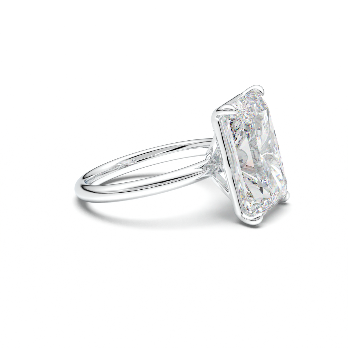 Radiant Solitaire Horseshoe Setting Engagement Ring