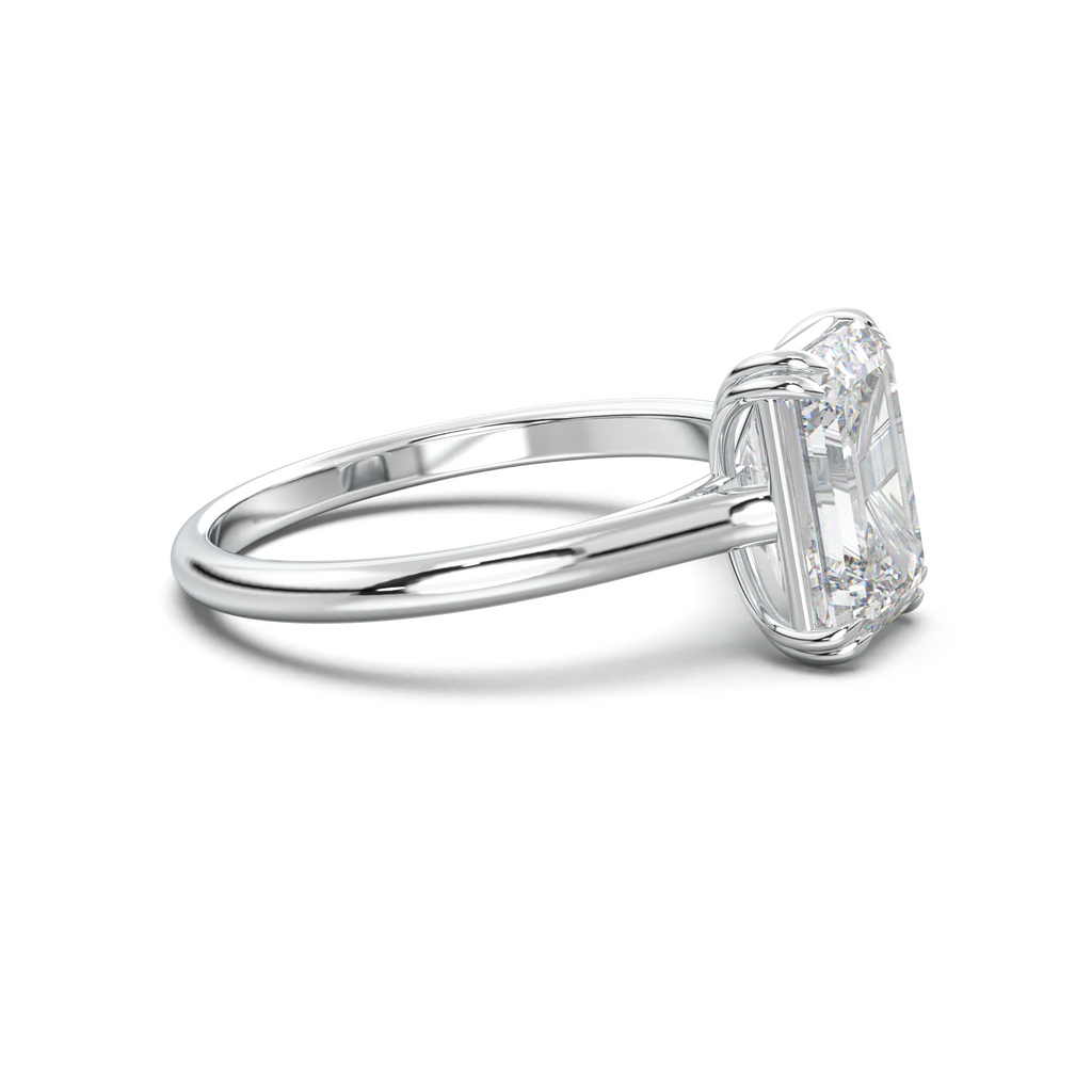 Emerald Solitaire Engagement Ring