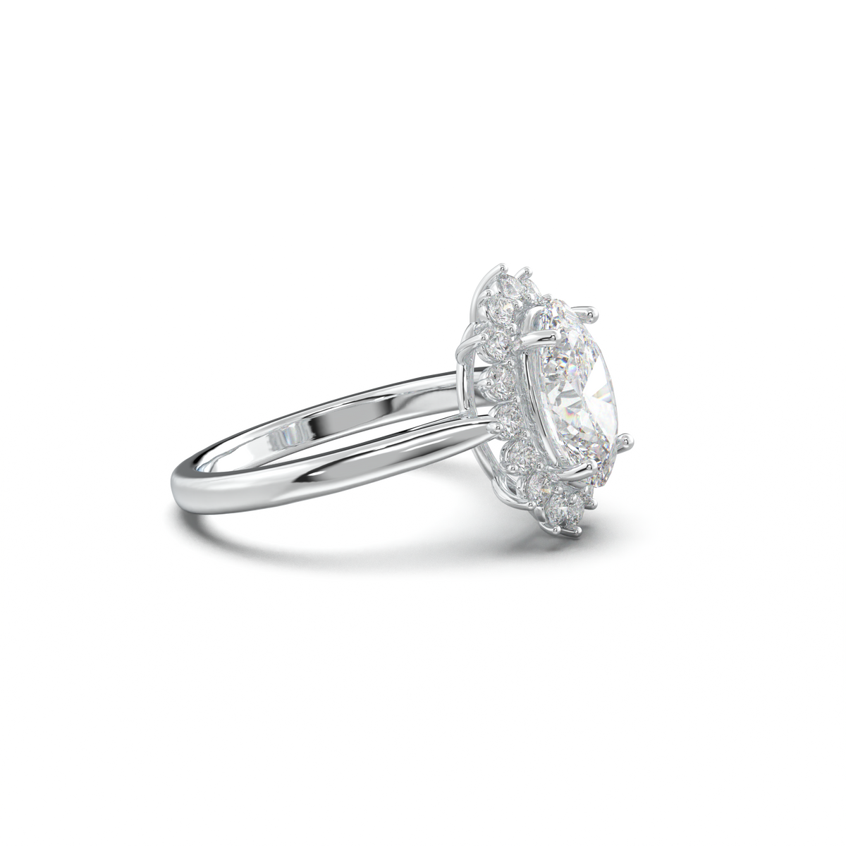Oval Halo Engagement Ring