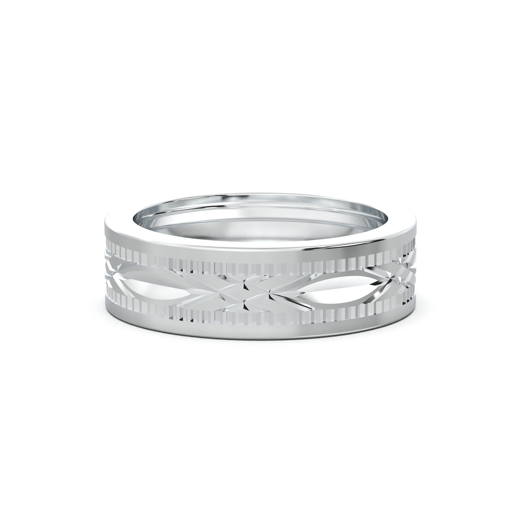 Engraved Geometric Men's Band