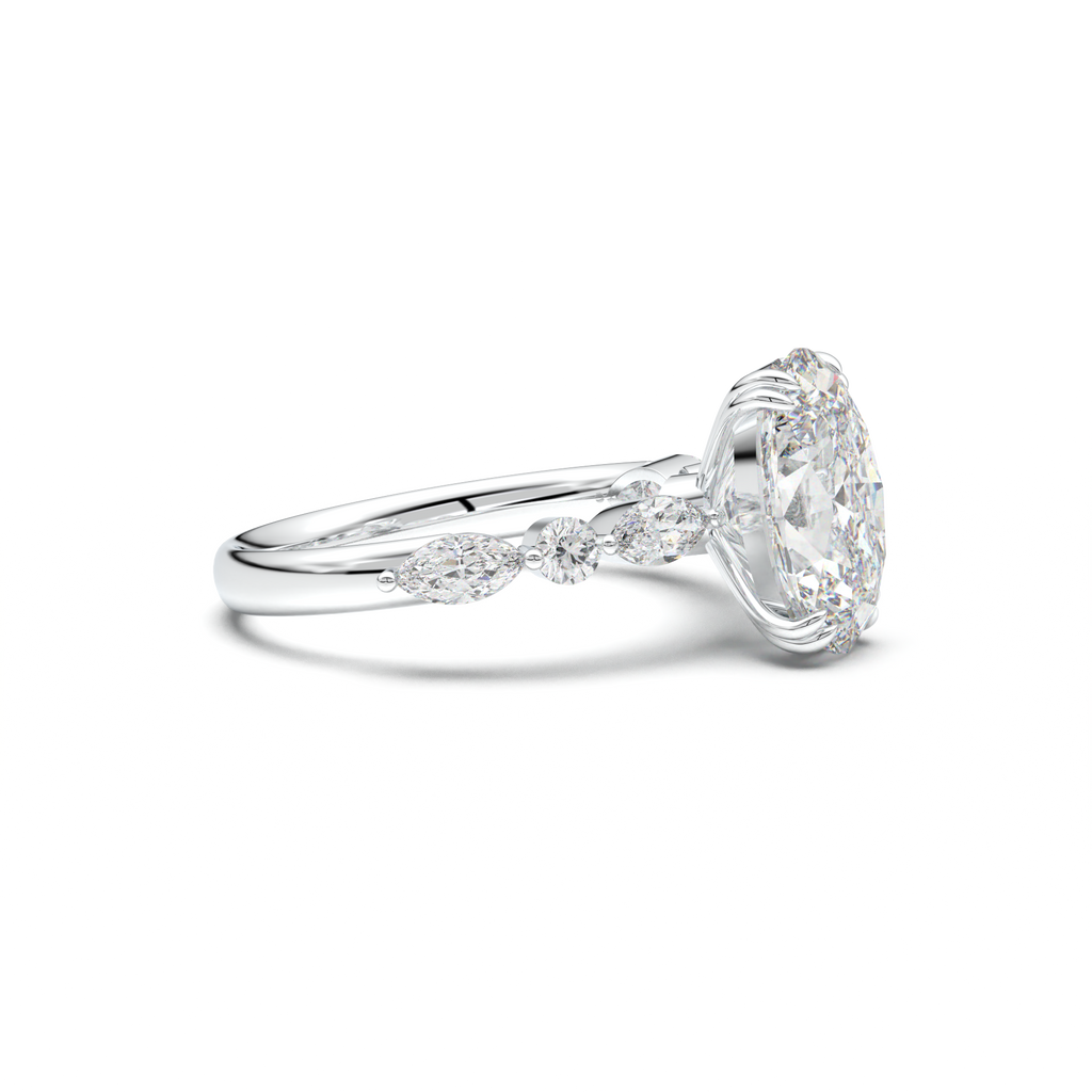 Oval Mixed-Shape Engagement Ring