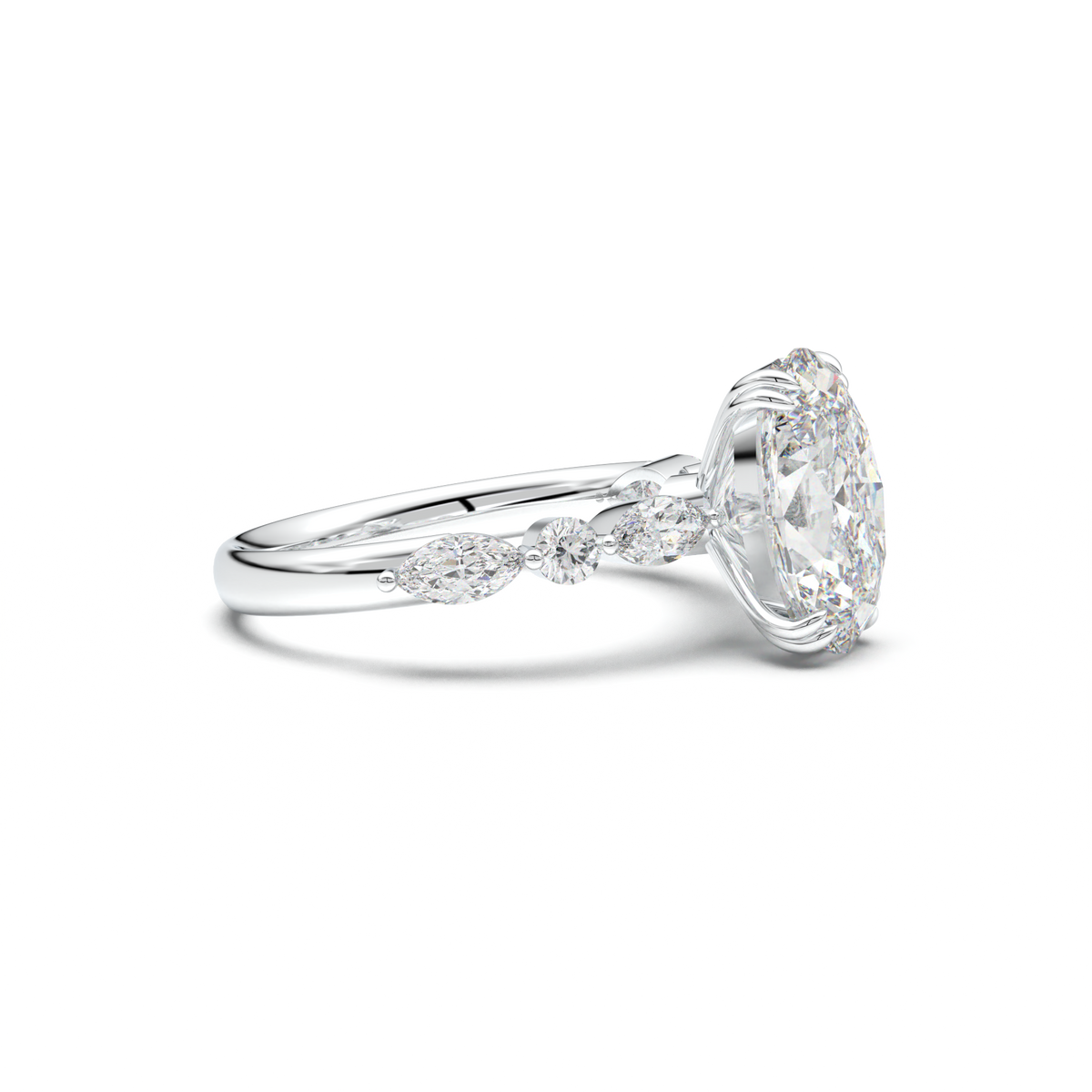 Oval Mixed-Shape Engagement Ring