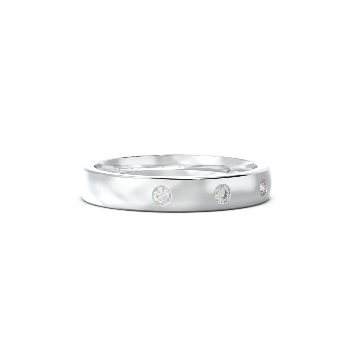 Five-Diamond Flush-Set Men's Band