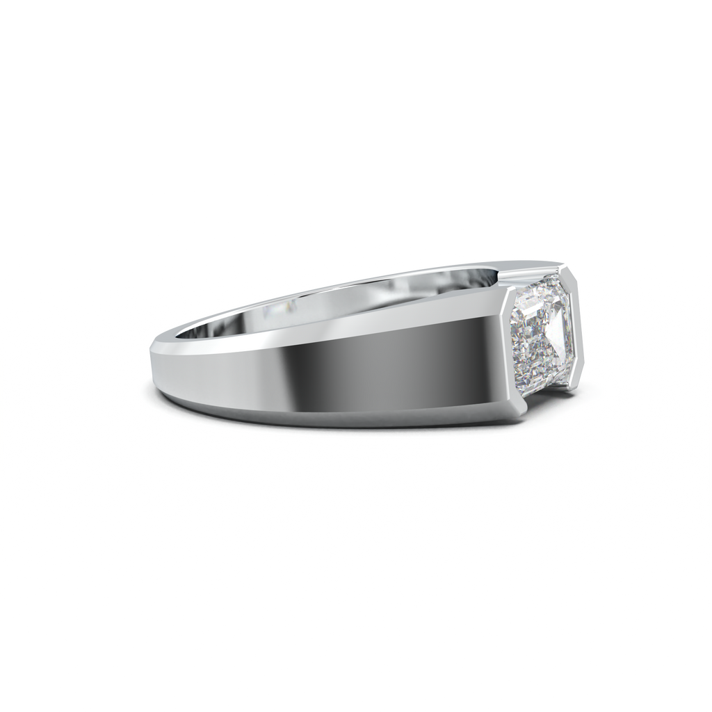 East-West Emerald Men's Ring