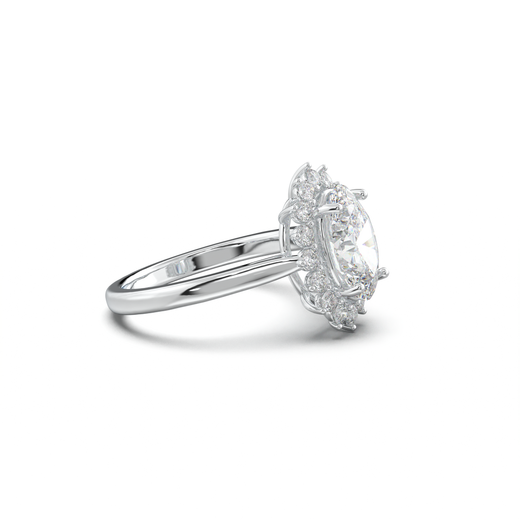 Oval Halo Engagement Ring