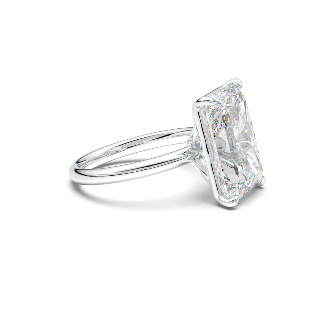 Radiant Solitaire Horseshoe Setting Engagement Ring