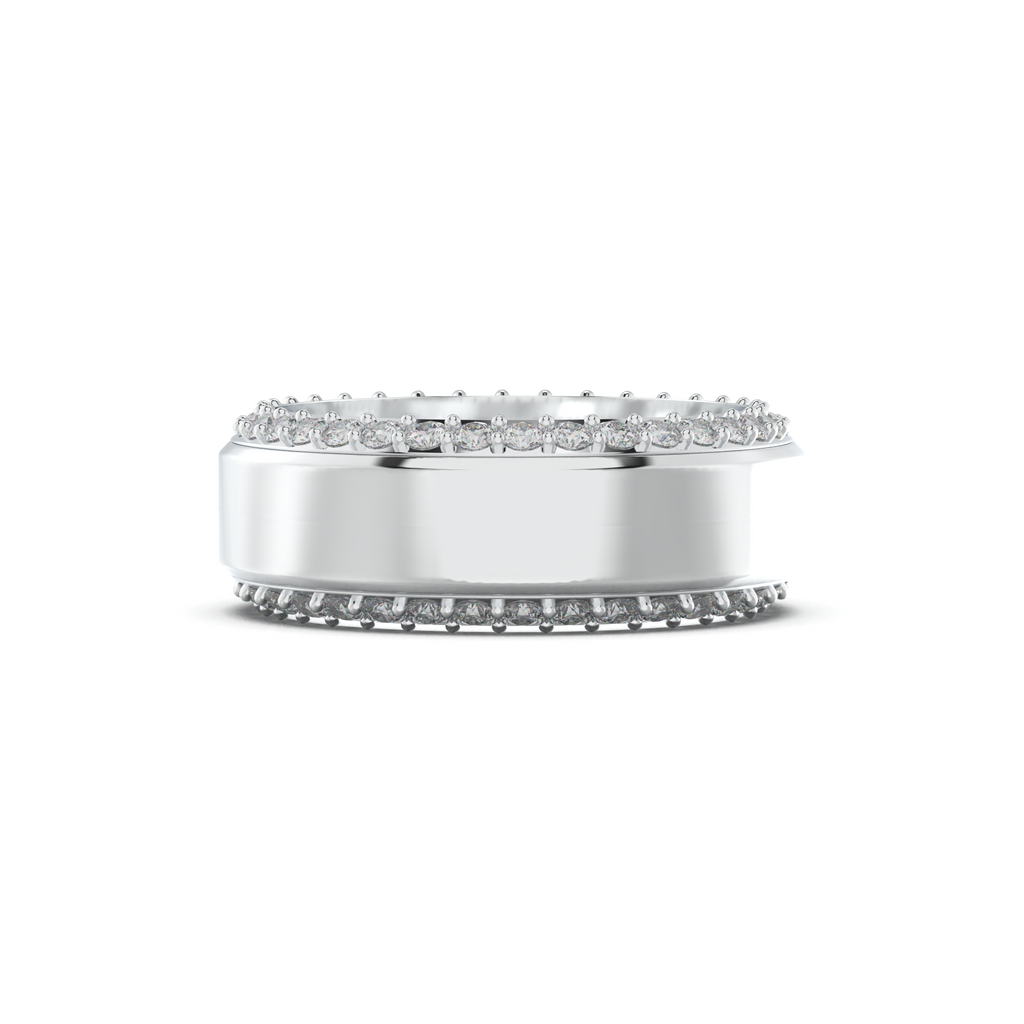 Double Pavé Edge Men's Band
