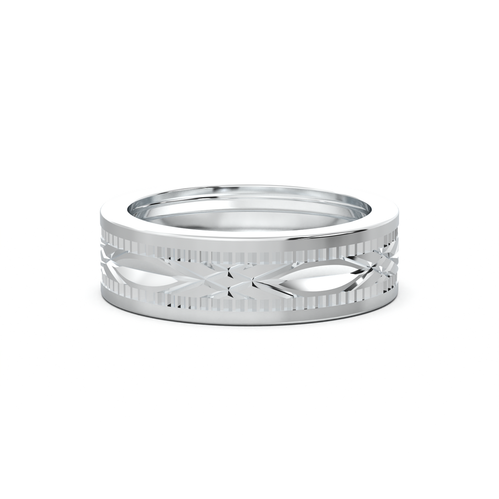 Engraved Geometric Men's Band