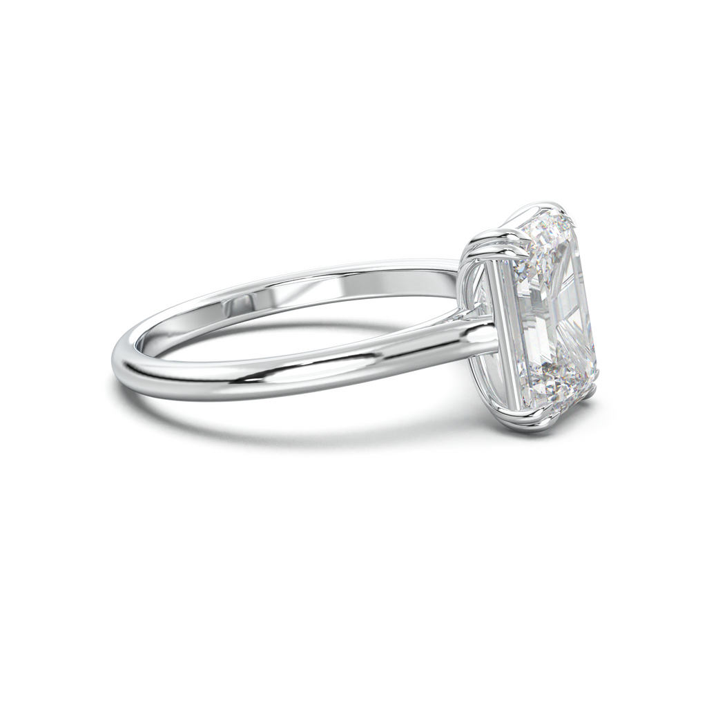 Emerald Solitaire Engagement Ring