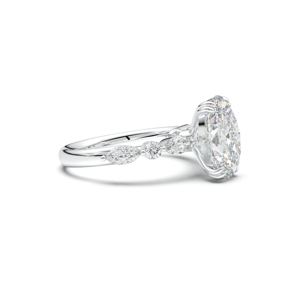 Oval Mixed-Shape Engagement Ring