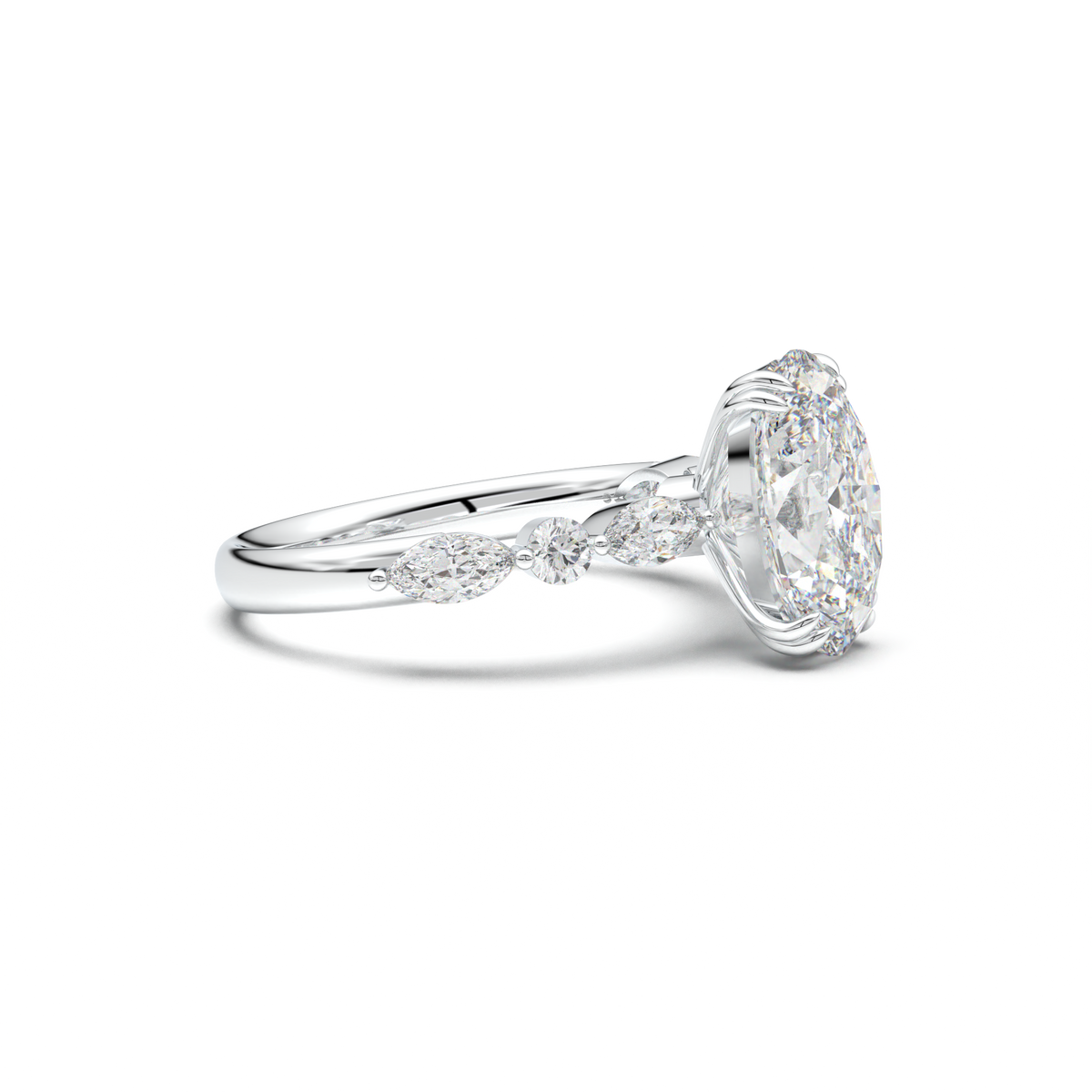 Oval Mixed-Shape Engagement Ring