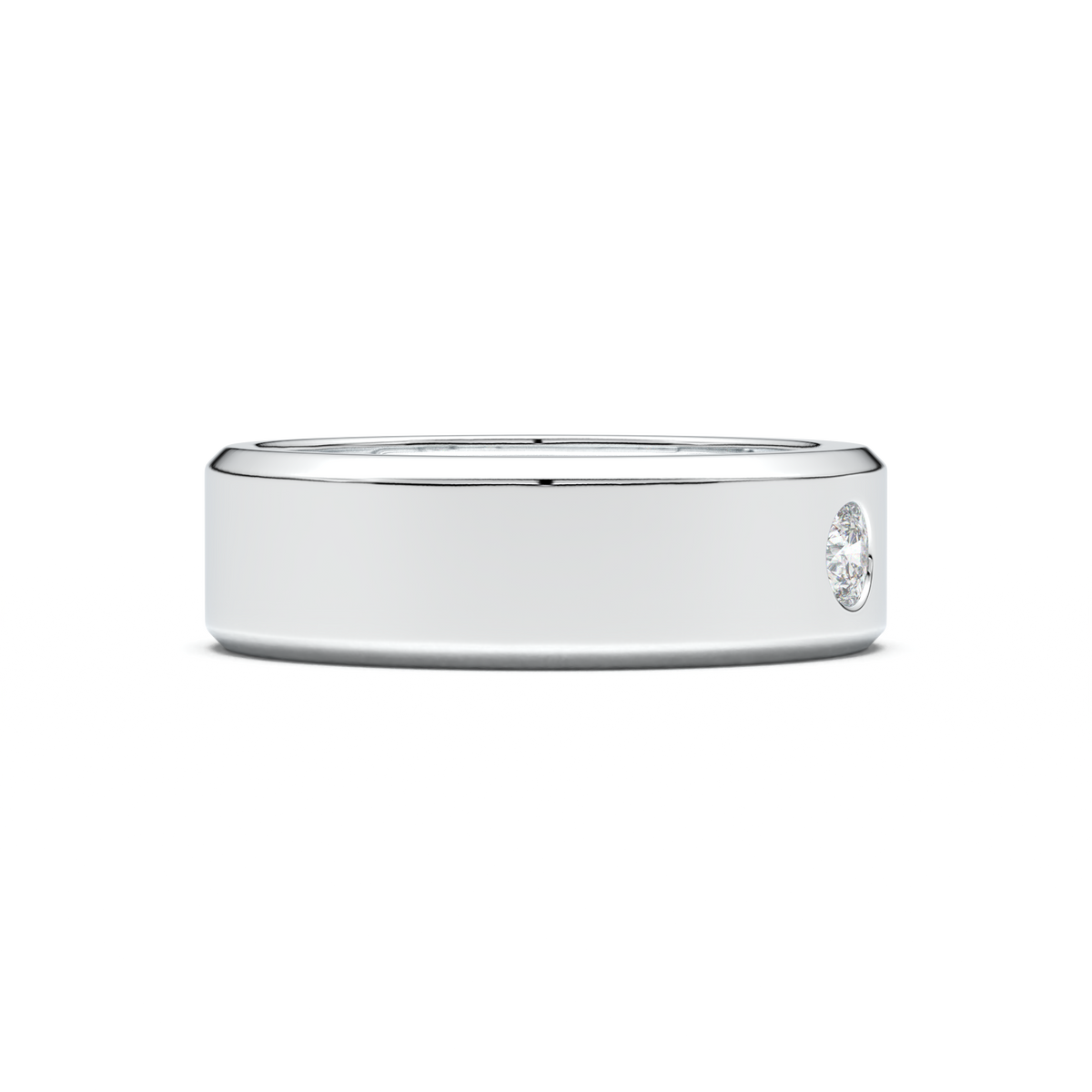 Flush-Set Round Men's Band