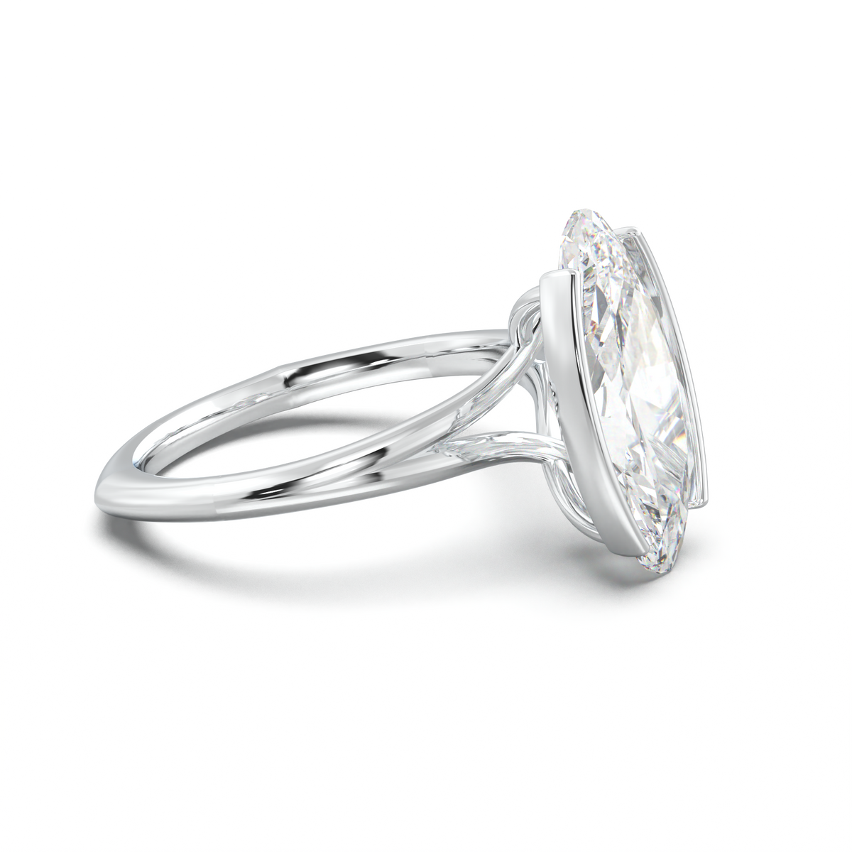 Moval Halo Pavé Engagement Ring