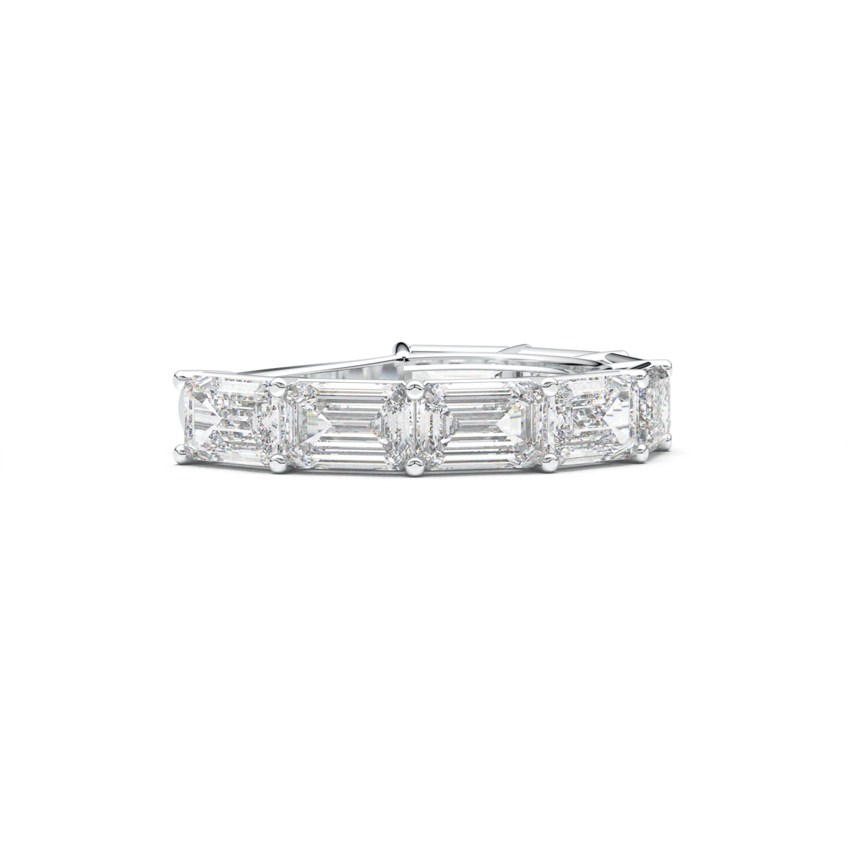 Emerald-Cut Six-Stone Wedding Band