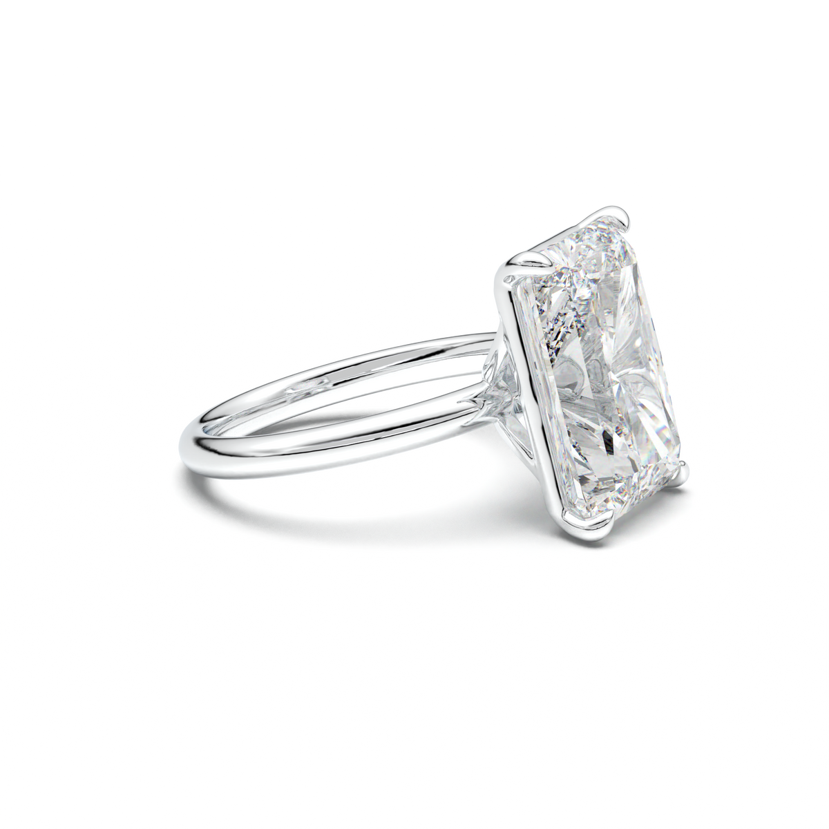 Radiant Solitaire Horseshoe Setting Engagement Ring