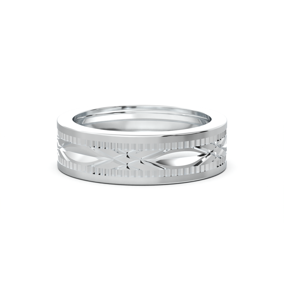 Engraved Geometric Men's Band