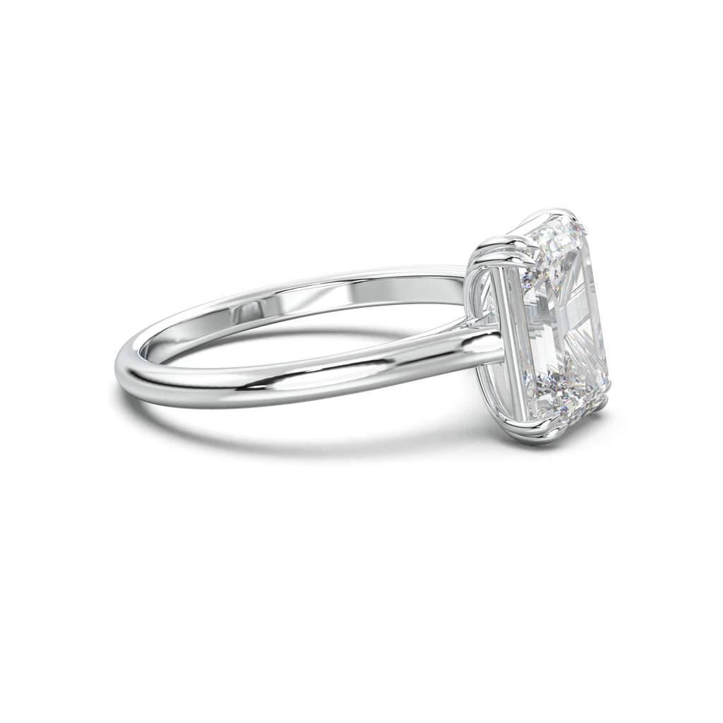 Emerald Solitaire Engagement Ring